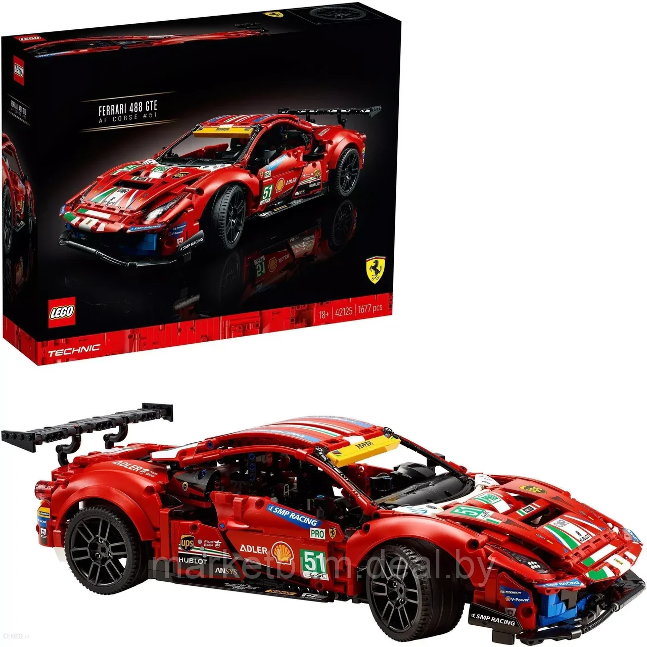 Конструктор LEGO Technic 42125, Ferrari 488 GTE - фото 1 - id-p215270209