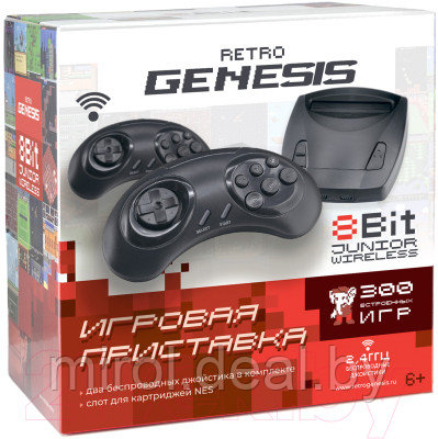 Игровая приставка Retro Genesis 8 Bit Junior Wireless 300 игр / ConSkDn85 - фото 2 - id-p217525897