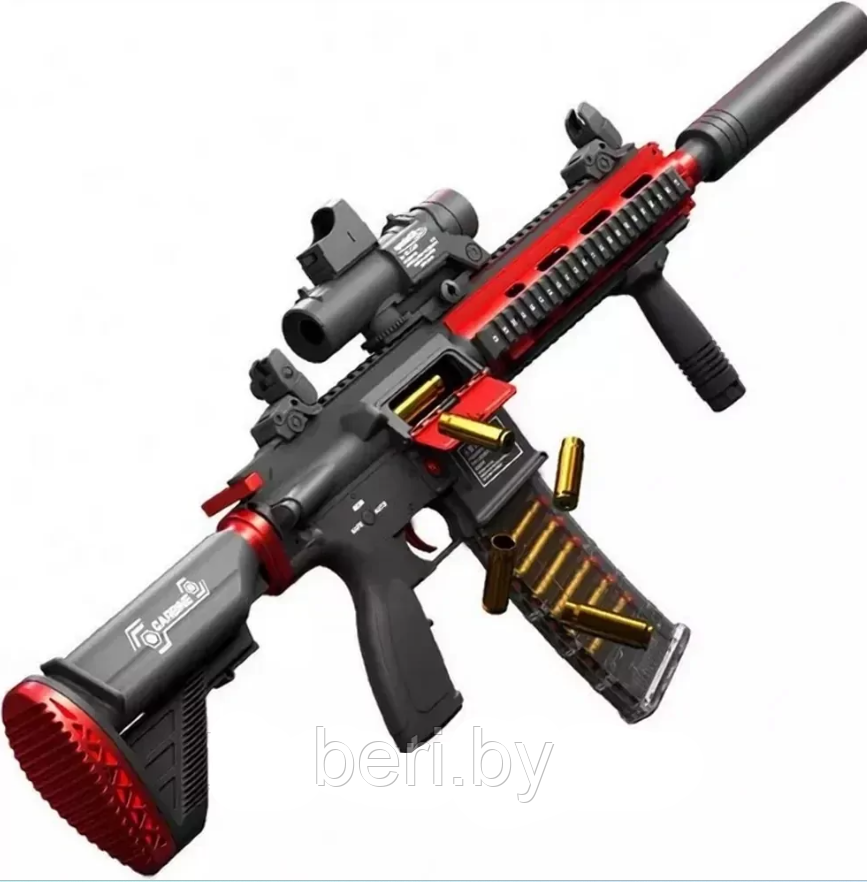 DR007A-1 Пневматический игрушечный автомат-винтовка М416 с оптическим прицелом - фото 7 - id-p217346335