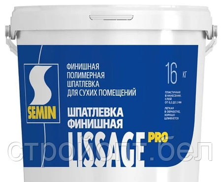 Финишная полимерная шпатлёвка Semin Lissage PRO, 20 кг, фото 2