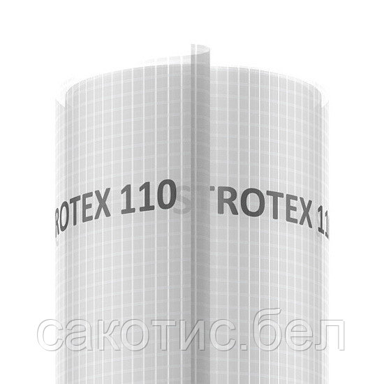 Пленка гидро-ветрозащитная STROTEX 110 PР (110 г/м2, 3 слоя, 75 м2) - фото 2 - id-p217527352
