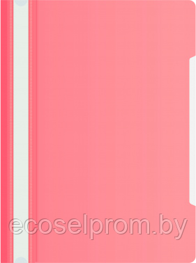 Папка-скоросшиватель Бюрократ -PS20PINK A4 прозрач.верх.лист пластик розовый 0.12/0.16 - фото 1 - id-p217527363