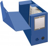 Короб архивный вырубная застежка Бюрократ -BA100/08BLUE пластик 0.8мм корешок 100мм 330х245мм синий - фото 2 - id-p217527381