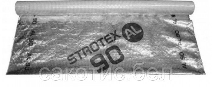 Пленка пароизоляционная STROTEX AL 90 (90 г/м2, 75 м2, 3 слоя) - фото 2 - id-p217527387