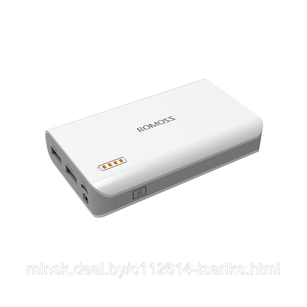 Универсальный внешний аккумулятор ROMOSS Solo 3 6000mAh (22Wh) USB 5V 2.1А Белый - фото 1 - id-p217528294