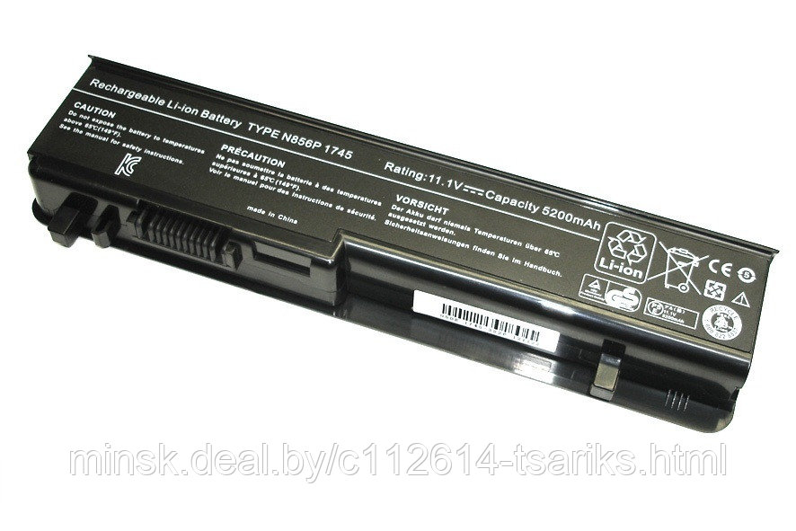 Аккумулятор Dell U150P для ноутбука Dell U150P для ноутбука Dell Studio 1745 11.1V 5200mAh черный - фото 1 - id-p217527646