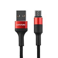 Кабель Type-C - USB 2A IQFuture IQ-UC2A для зарядки и передачи данных 1.2 метра