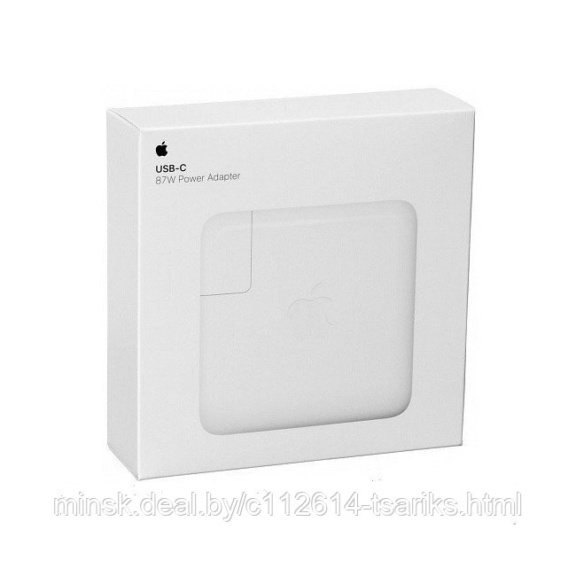 Блок питания (зарядное) Apple USB-C, 87W для A1719 (20.2V-4.3A, 5.2V-2.4A, MNF82CH/A), без USB-C кабеля, ORG - фото 1 - id-p217529153