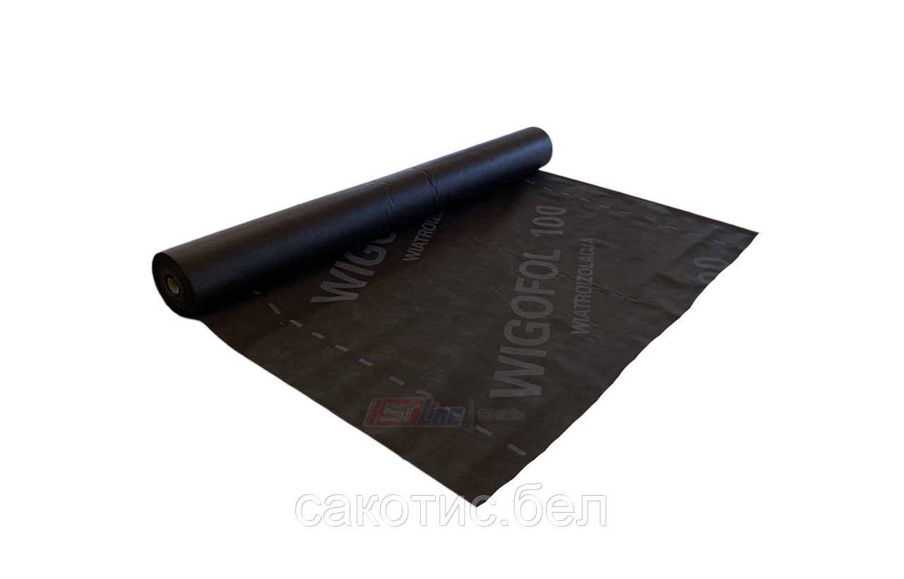 Мембрана ветрозащитная STROTEX WIGOFOL 100 (100 г/м2, 75 м2, 2 слоя) - фото 1 - id-p217529504