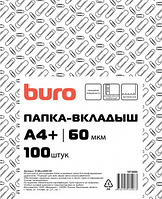 Папка-вкладыш Buro 013BURO60G100 глянцевые А4+ 60мкм (упак.:100шт)