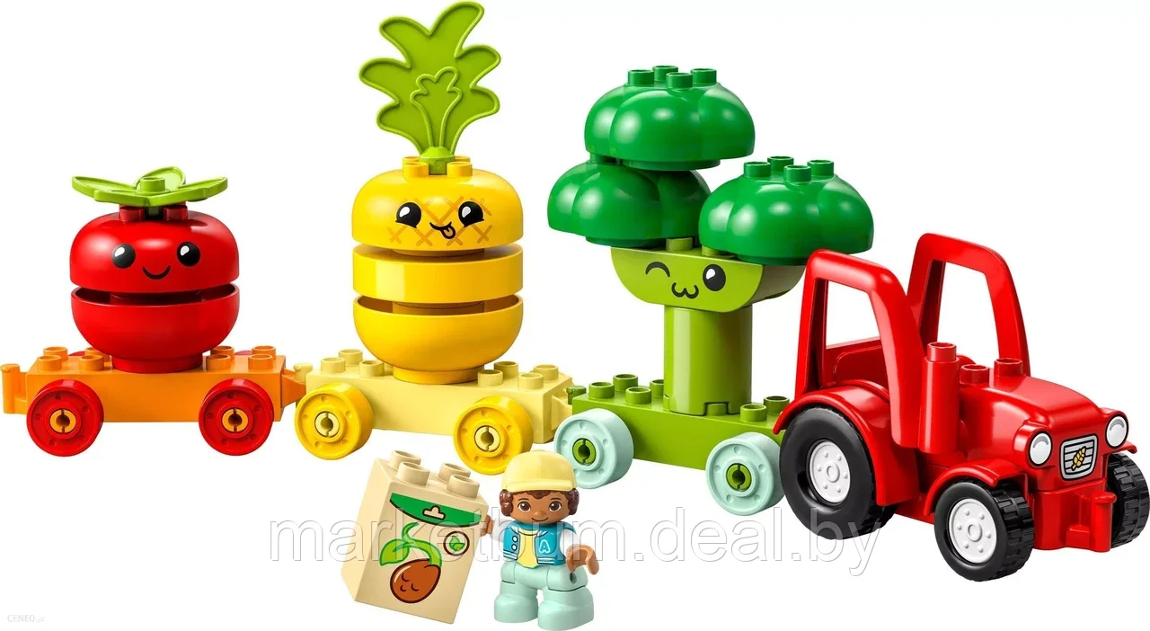 Конструктор LEGO DUPLO 10982, Трактор с овощами и фруктами - фото 4 - id-p215711770