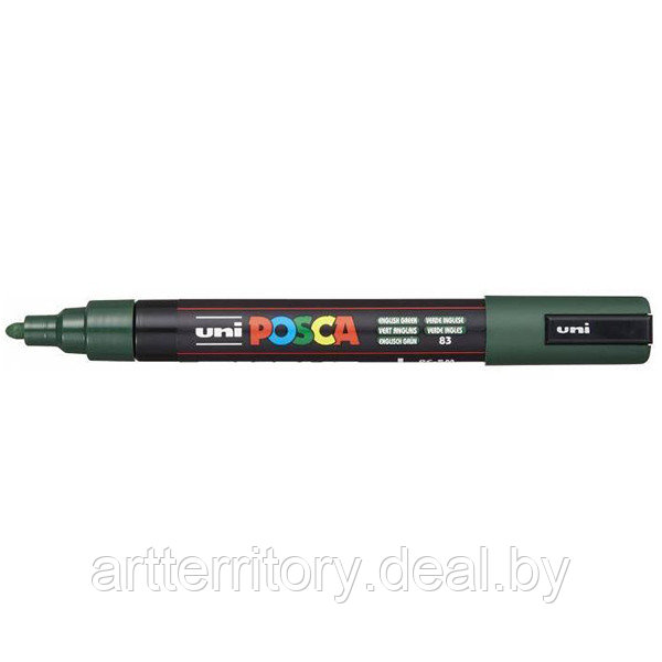 Маркер на водной основе Mitsubishi Pencil POSCA, 1.8-2.5мм. (пулевидный наконечник) (английский зеленый) - фото 1 - id-p217529843