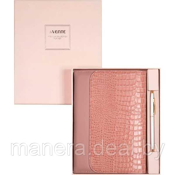 Набор подарочный deVENTE Irene ежедневник А5 недатированный, нежно-розовый + ручка