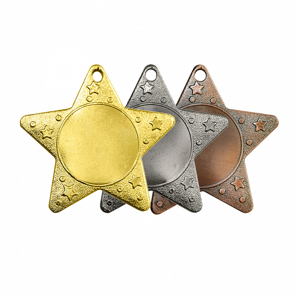 Медаль "Звездочка" 1-е место , 5 см , без ленты 502 - фото 3 - id-p148145738
