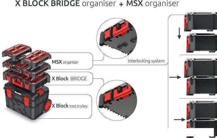 Органайзер Kistenberg X-Block Bridge Organiser KXBB5540B - фото 3 - id-p217521772