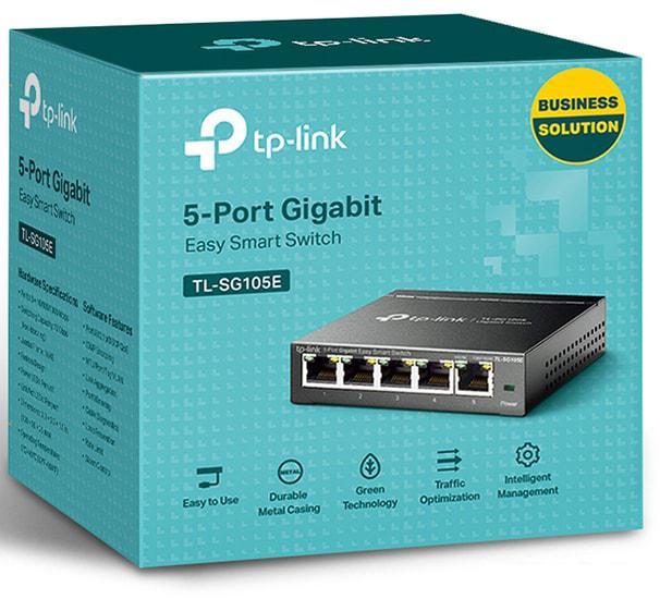 Неуправляемый коммутатор TP-Link TL-SG105E v5 - фото 3 - id-p217342400