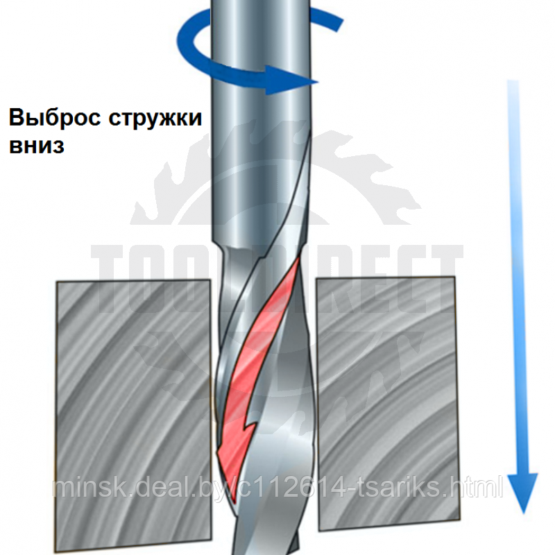 Фреза спиральная Z1 однозаходная по алюминию и ПВХ D=4x15x60 S=8 Rotis - фото 8 - id-p217530937