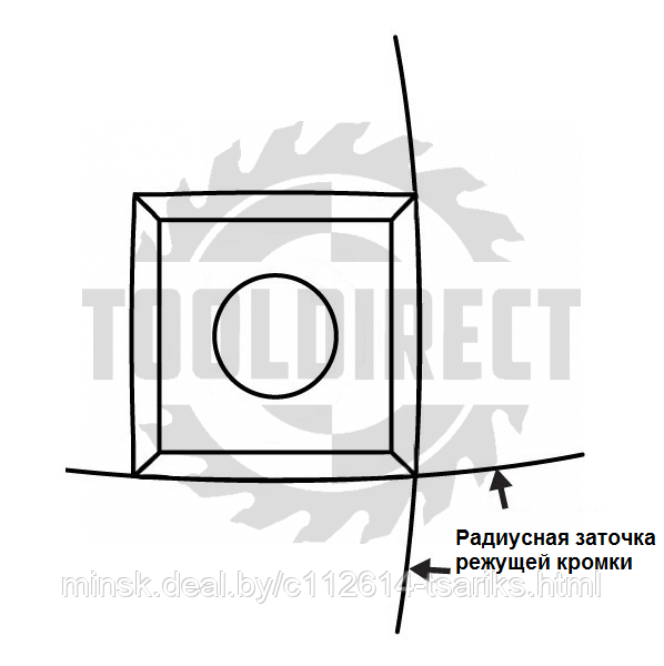 Нож твердосплавный для фрез R=15 15x15x2.5 Z4 Rotis (1 шт.) - фото 3 - id-p217530953