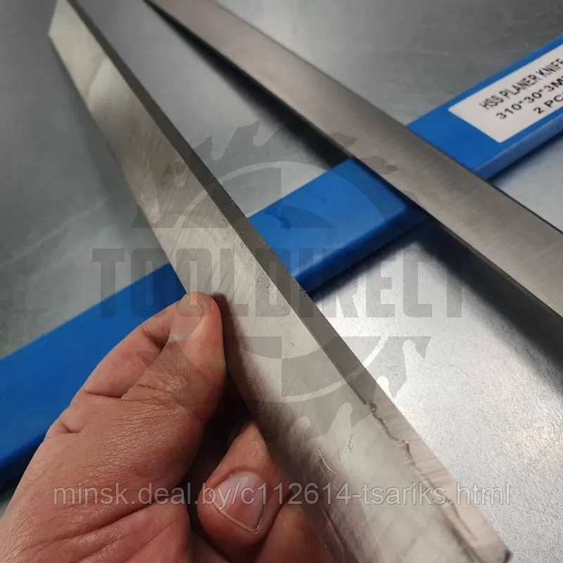 Нож строгальный фуговальный 310x30x3 (сталь HSS 18% W качество) ROTIS (1 шт.) - фото 4 - id-p217530573