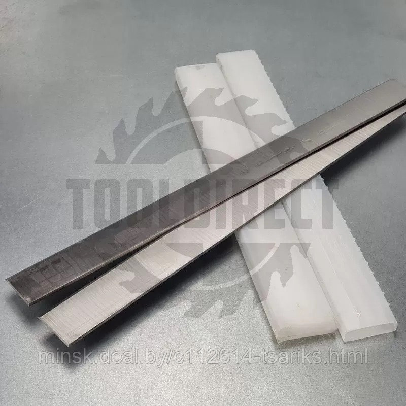 Нож строгальный фуговальный 410x35x3 (сталь HSS 18% W качество) ROTIS (1 шт.) - фото 1 - id-p217530572