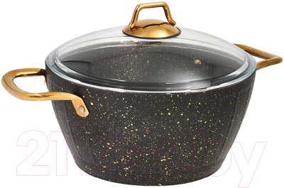 Набор кухонной посуды Oursson Black Gold CS2612A/BL - фото 2 - id-p217577490