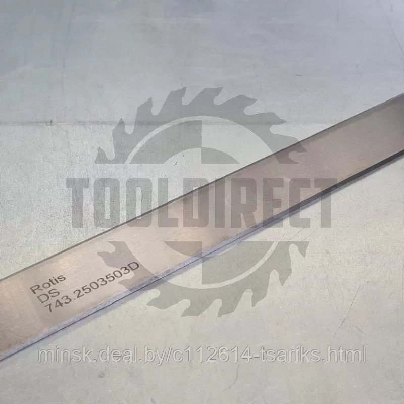Нож строгальный фуговальный 250x35x3 (сталь DS качество) Rotis (1шт.) - фото 7 - id-p201388540