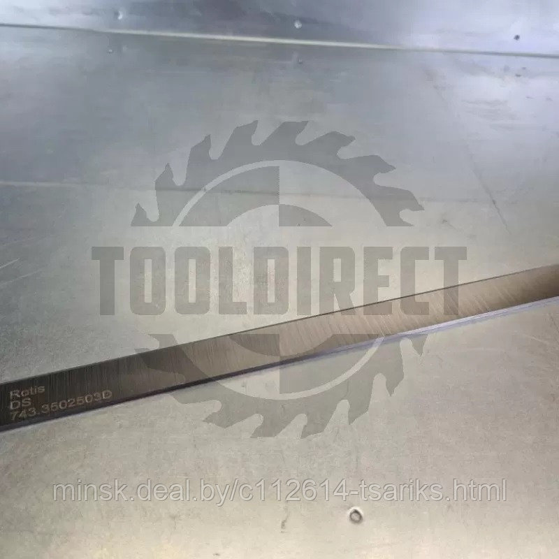 Нож строгальный фуговальный 350x25x3 (сталь DS качество) Rotis (1шт.) - фото 4 - id-p201389057
