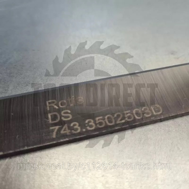 Нож строгальный фуговальный 350x25x3 (сталь DS качество) Rotis (1шт.) - фото 5 - id-p201389057