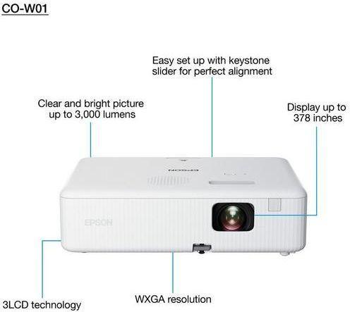 Проектор Epson CO-W01 - фото 4 - id-p217342823