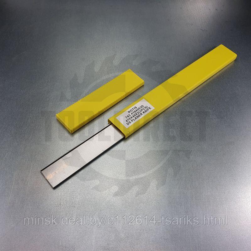 Нож строгальный фуговальный 410x40x3 (сталь DS качество) Rotis (1 шт.) - фото 7 - id-p217531052