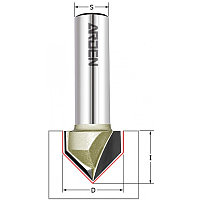 Фреза пазовая конусная V-образная угол 90° D=12.7x11.11x44 S=8 Z2 HW ARDEN