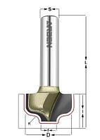 Фреза профильная "Гусёк" R=2 D=12.7x8x40 d1=4 S=8 S=8 Z2 HW ARDEN