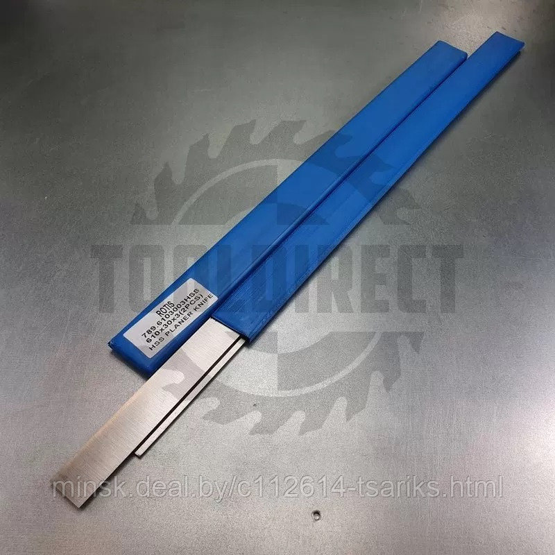 Нож строгальный фуговальный 610x30x3 (сталь HSS 18% W качество) Rotis (1 шт.) - фото 7 - id-p217531000