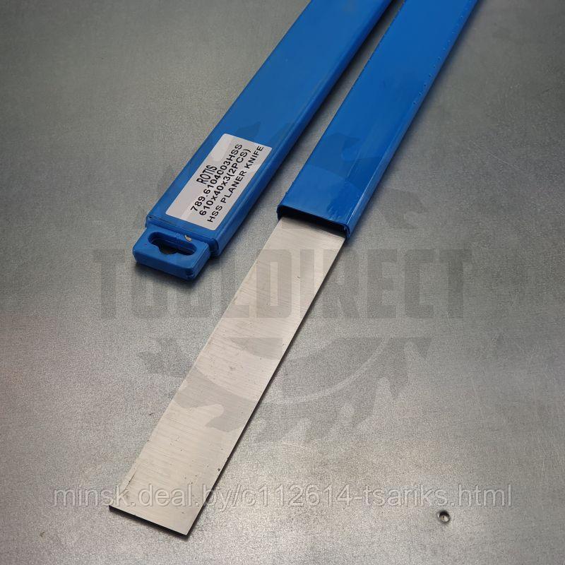 Нож строгальный фуговальный 610x40x3 (сталь HSS 18% W качество) Rotis (1 шт.) - фото 7 - id-p217530278