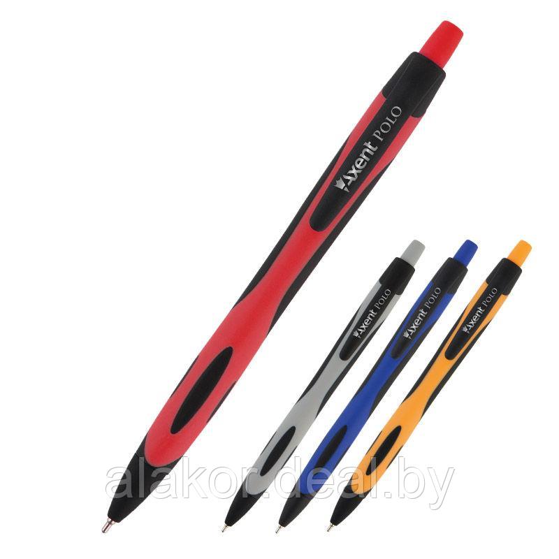 Ручка шариковая автоматическая Axent Polo AB1066, 0.7мм, синяя, цвет корпуса-ассорти - фото 1 - id-p217584571