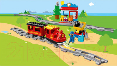 Конструктор электромеханический Lego Duplo Паровоз Поезд на паровой тяге 10874 - фото 4 - id-p217577837