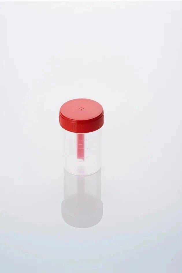 Контейнер одноразовый медицинский полимерный стерильный 60 мл с завинчиваемой крышкой - фото 1 - id-p217591231