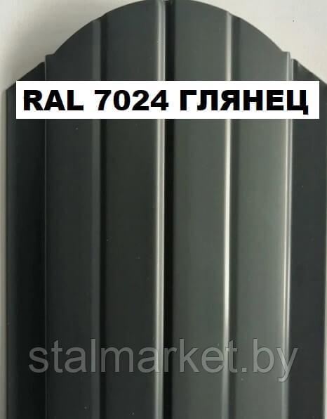 Штакетник 110 мм двусторонний RAL 7024 глянец - фото 1 - id-p180133874