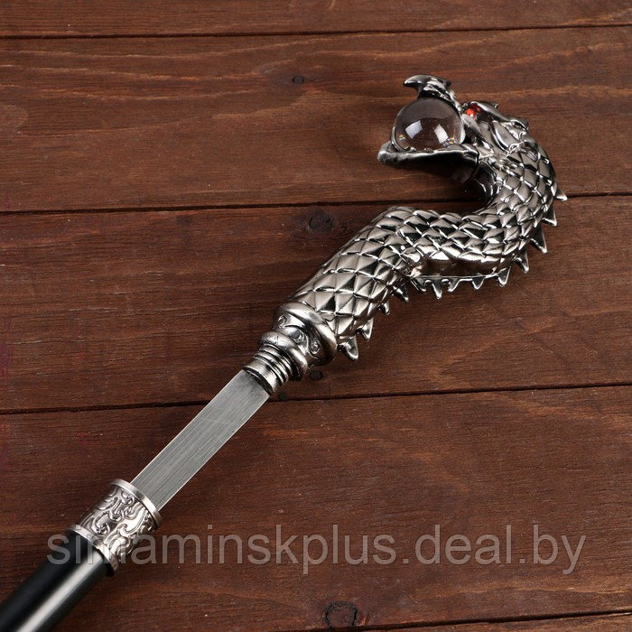 Сувенирное изделие Трость с кинжалом, клинок 30см, ручка Дракон - фото 3 - id-p217603746