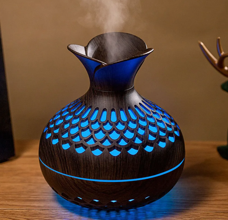 Увлажнитель (аромадиффузор) воздуха Flower Humidifier SX-E342 с функцией ночника 300 ml - фото 3 - id-p217606566