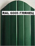 Металлический штакетник 110 мм двусторонний RAL 6005 глянец