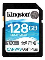 128Gb - Kingston SDHC 170R C10 UHS-I U3 V30 Canvas Go Plus SDG3/128GB (Оригинальная!)