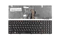 Клавиатура для ноутбука Lenovo Ideapad G580, G585, G780, V580, Z580, Z585, Z780 Series. Плоский Enter. Черная,