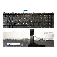 Клавиатура для ноутбука Toshiba C50, L50, C850, P870 Series. Плоский Enter. Черная, без рамки. PN: