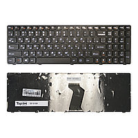 Клавиатура для ноутбука Lenovo G500, G505, G510, G700, G710 Series. Плоский Enter. Черная, с черной рамкой.