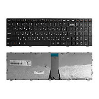Клавиатура для ноутбука Lenovo IdeaPad G50-30, G50-45, G50-70 Series. Плоский Enter. Черная, с черной рамкой.