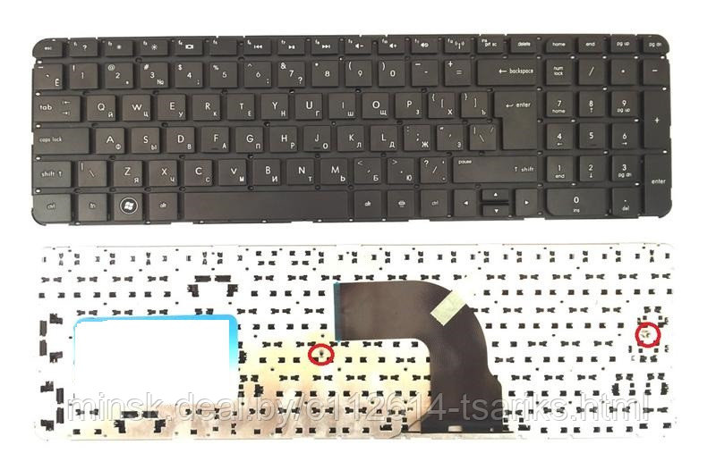 Клавиатура для ноутбука HP Pavilion DV7-7000 черная, без рамки, большой Enter - фото 1 - id-p217610967