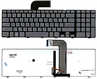 Клавиатура для ноутбука Dell Inspiron 17R, N7110, 7720, 17R, Vostro 3750, XPS 17, L702X серая, рамка черная, с