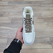 Кроссовки Nike Air Force 1 Low Beige Brown с мехом, фото 3