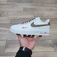 Кроссовки Nike Air Force 1 Low Beige Brown с мехом